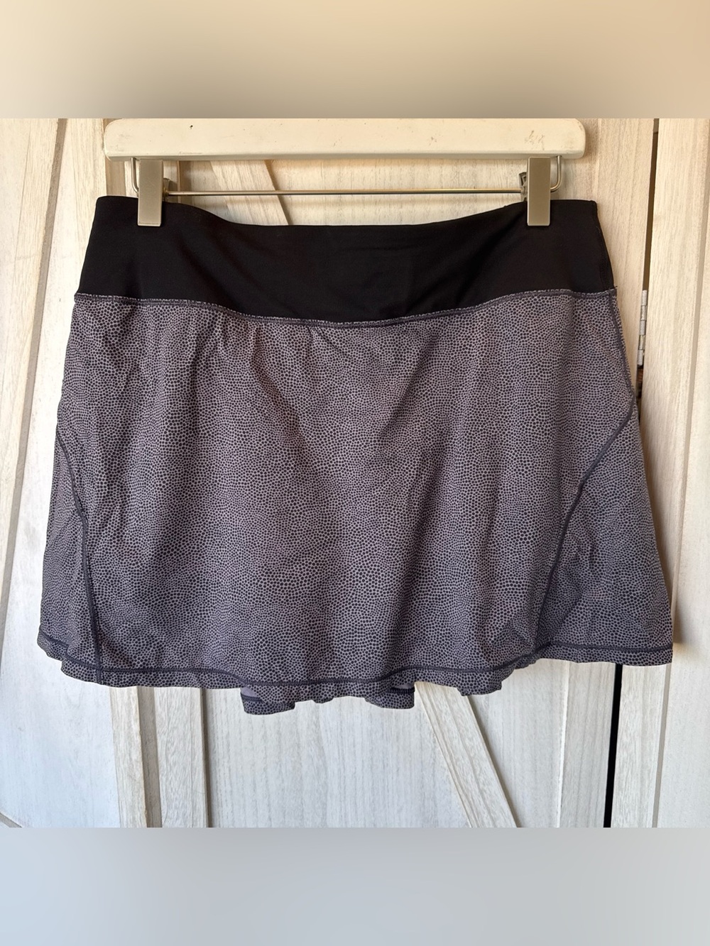 lululemon circuit breaker skirt ll disperse lavender black print active tennis